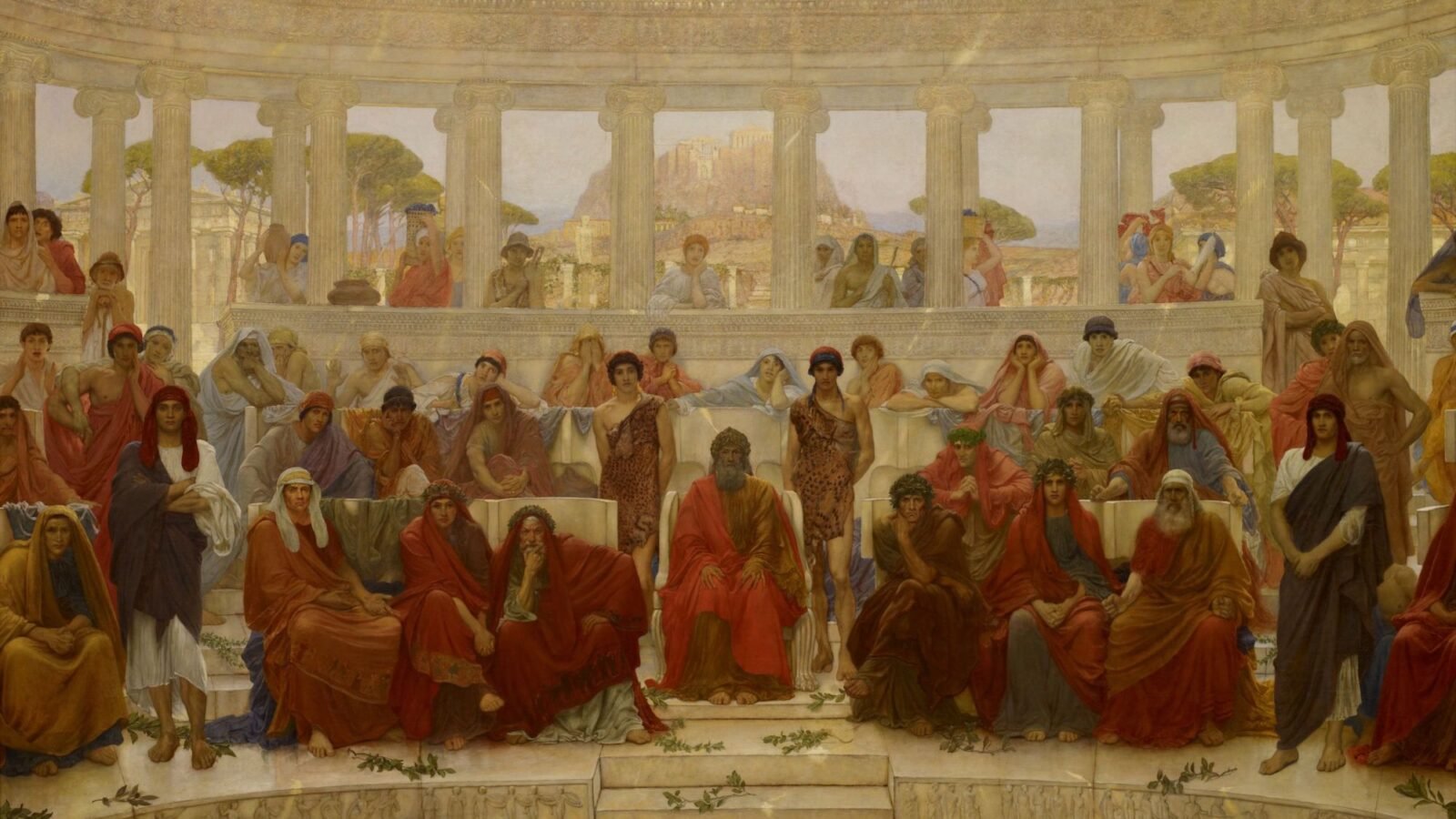 An Audience in Athens during the Representation of Agamemnon by Aeschylus by William Blake Richmond 1884