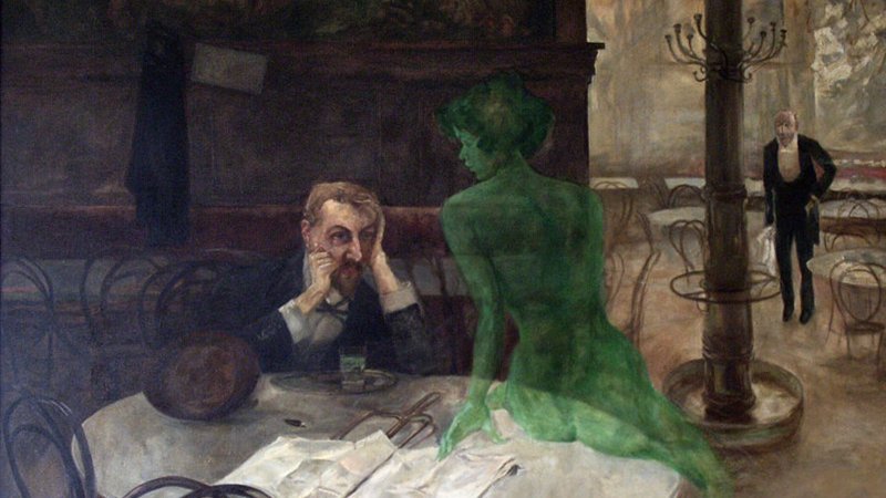 The Absinthe Drinker by Viktor Oliva 1901