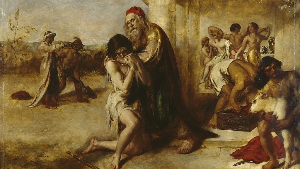 The Repentant Prodigals Return to his Father. pre 1841 by William Etty