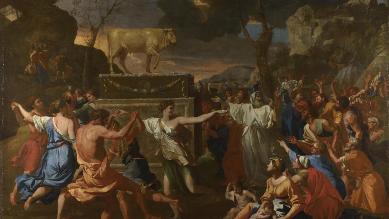 The Adoration of the Golden Calf 1633–1634 by Nicolas Poussin