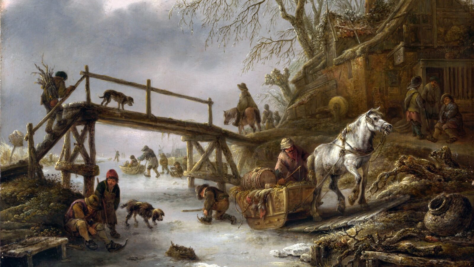 A Winter Scene 1640 by Isaac van Ostade