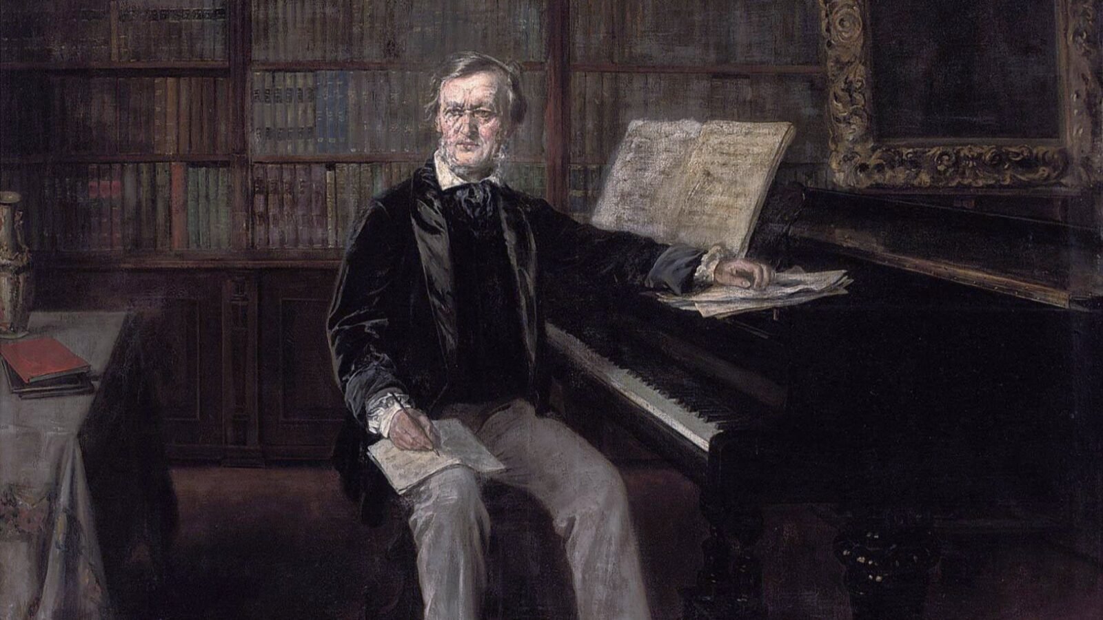 Richard Wagner composing at his piano by Rudolf Eichstaedt