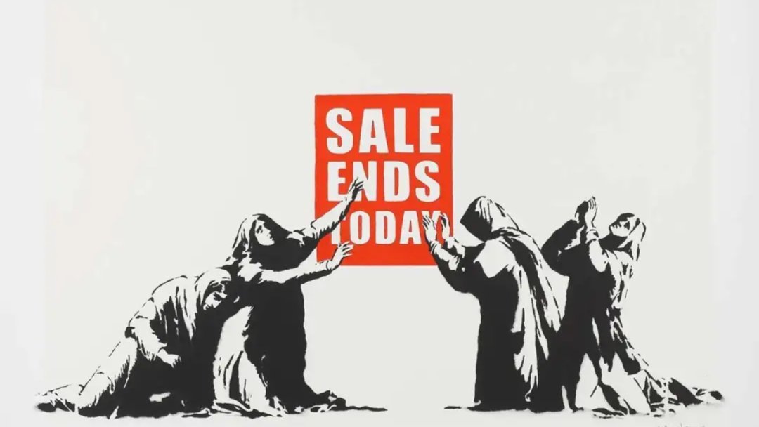 Sale Ends Signed Print 2005 by Banksy