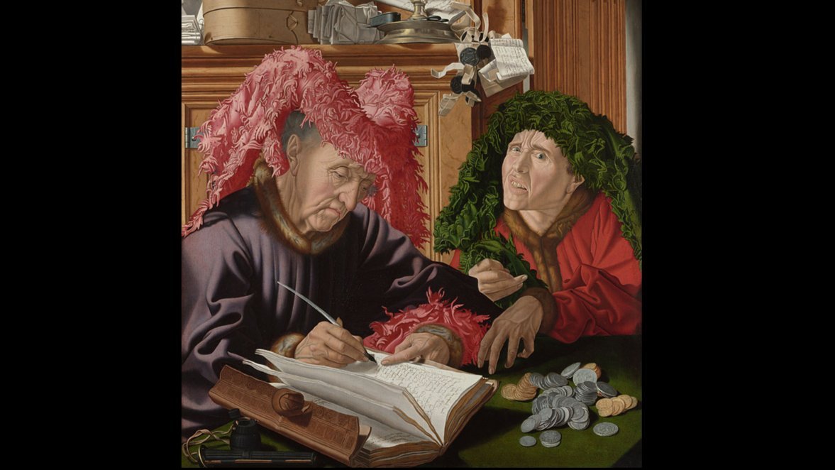 two tax-gatherers 1545 by marinus van reymerswale