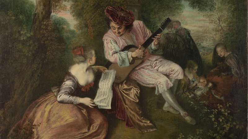 The Scale of Love 1717 by Jean-Antoine Watteau