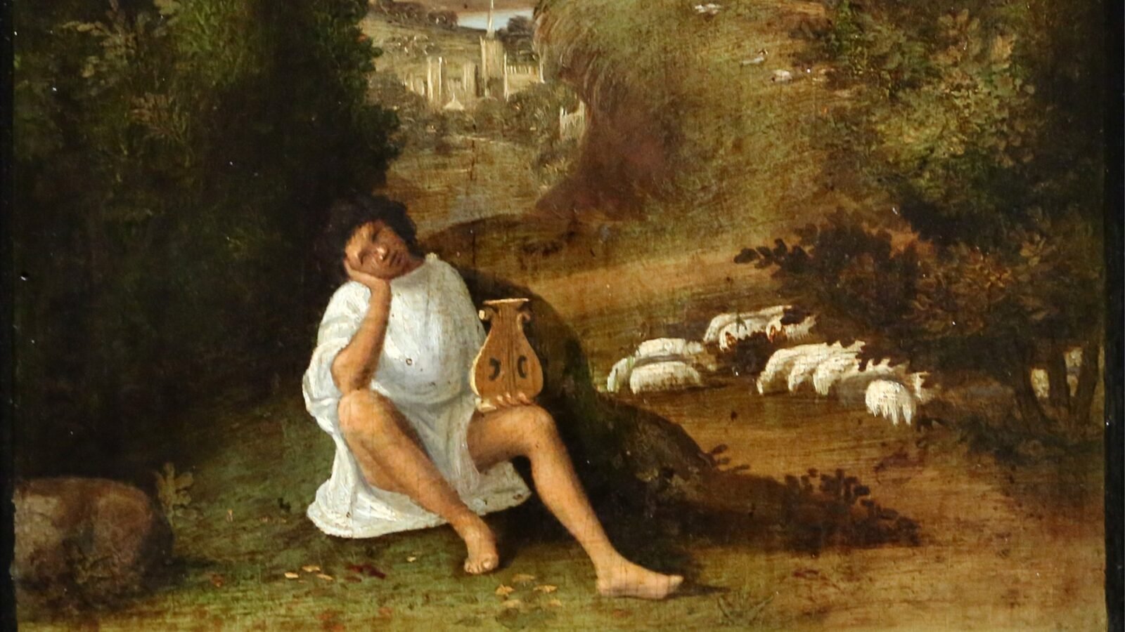 Scenes from Tebaldeos Eclogues. The Story of Damon. scene 1 1510 by Andrea Previtali
