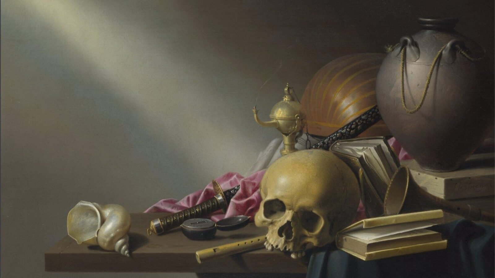 Still Life. An Allegory of the Vanities of Human Life 1640 by Harmen Steenwyck