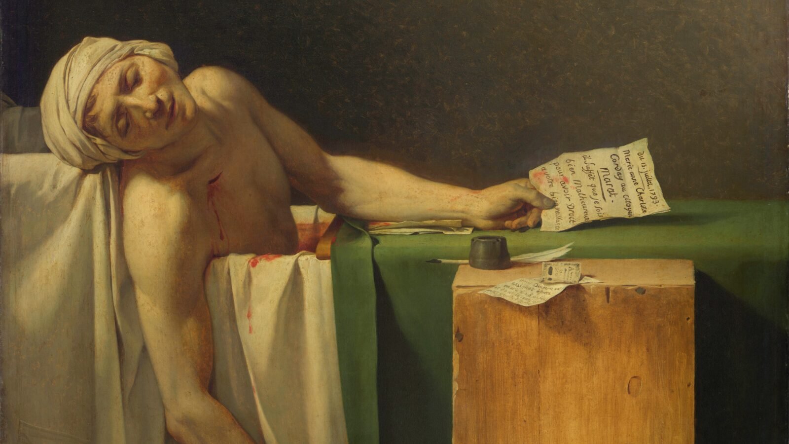 Death of Marat 1793 Jacques-Louis David