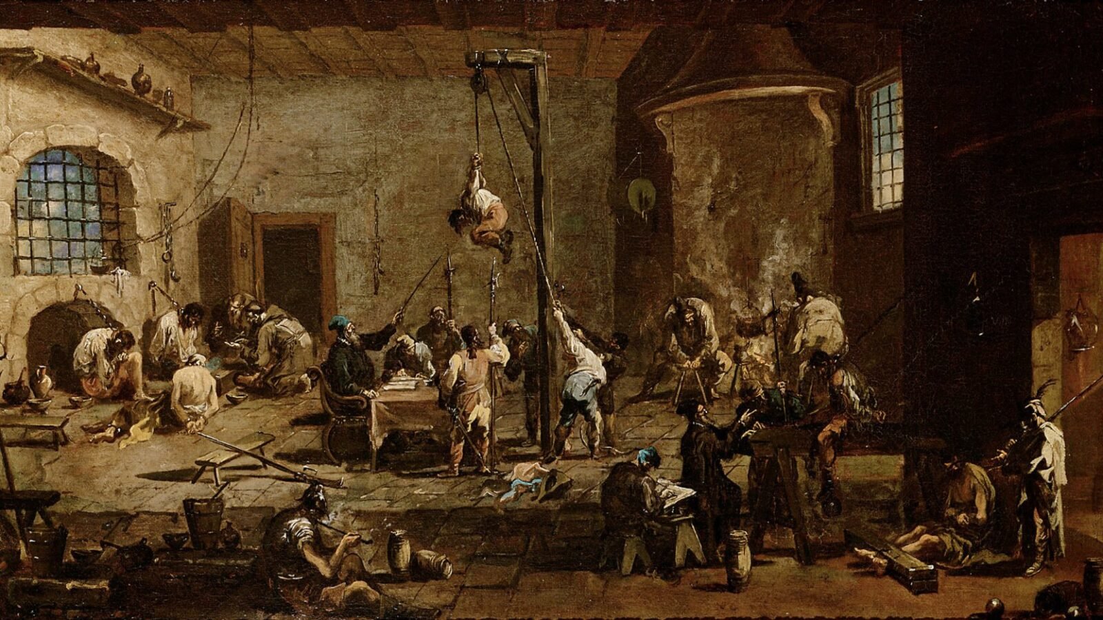 Interrogations in Jail 1720 by Alessandro Magnasco